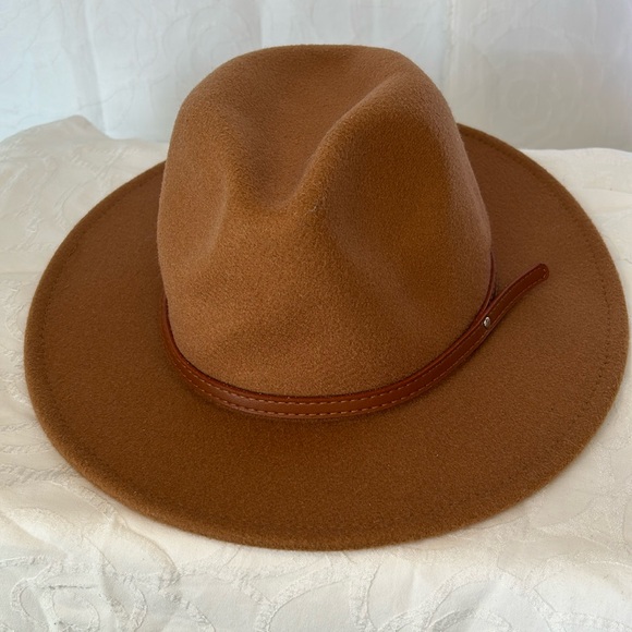 PENGCHENG caramel brown wool blend women’s western cowboy hat. - Picture 1 of 10